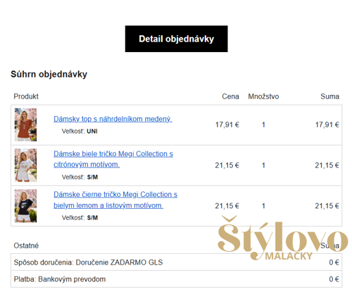 objednávka