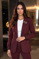 Dámske športovo-elegantné sako Megi Collection bordové MIN MIN.