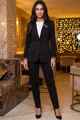 Dámske športovo-elegantné sako Megi Collection čierne MIN MIN.