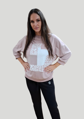 Megi Collection mikina “Patch Art” lila.