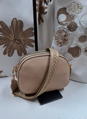 Dámska béžová crossbody kabelka 3 komorová.