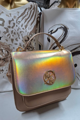 Dámska crossbody kabelka béžovo-zlatá.