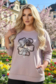 Megi Collection mikina molet "kvet2" lila.