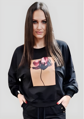 Megi Collection mikina kvet čierna.