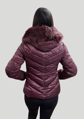 Zimná bunda LAURA s kapucňou bordová.