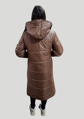 Zimná bunda TIMEA s kapucňou čokoládová.