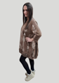 Megi Collection predĺžená tunika vzorovaná čokoládová.