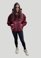 Dámska bunda LOLA s kapucňou bordová.