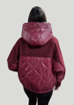 Dámska bunda LOLA s kapucňou bordová.