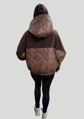 Dámska bunda LOLA s kapucňou čokoládová.