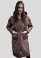 Dámska prechodná bunda NORA s kapucňou čokoládová.