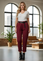Dámske nohavice MONA bordové.
