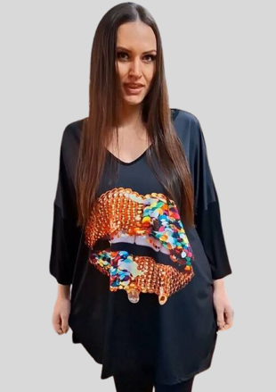 Tunika pre moletky čierna.
