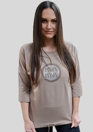 Dámsky top taupe.