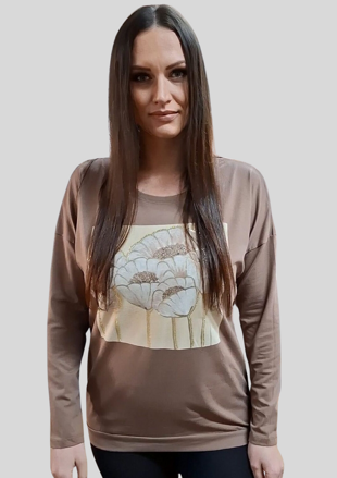 Dámske tričko čokoládové.