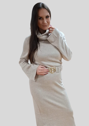 Dámske elegantné šaty béžové.
