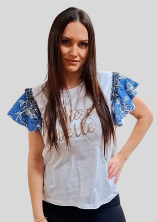 Dámske bavlnené tričko biele 08.