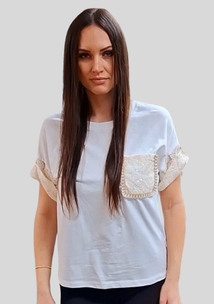 Dámske bavlnené tričko biele 18.