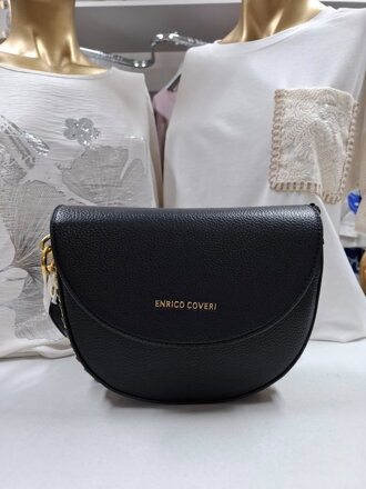 Crossbody kabelka Enrico Coveri čierna.