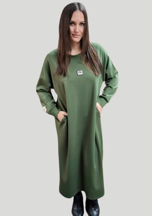 Dlhé šaty AMANDA khaki.