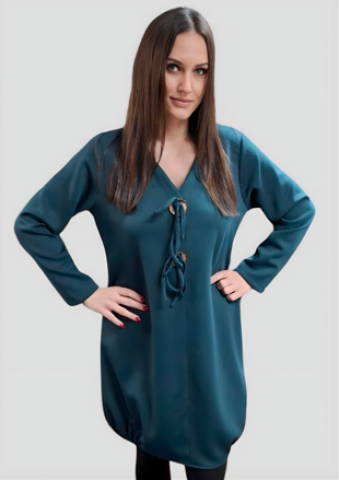 Dámske šaty BELLA petrolejové.