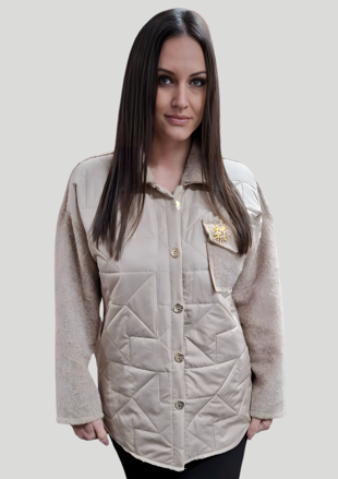 Dámsky kabát FLORA béžový.