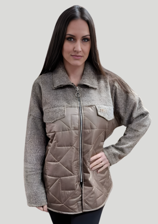 Dámsky kabát FLORA 2 taupe.