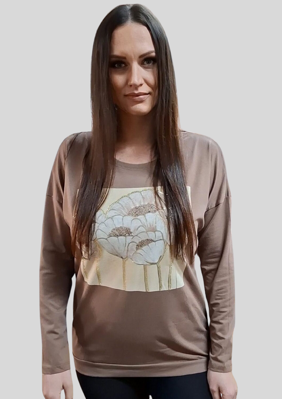 Dámske tričko čokoládové. Dámske tričko čokoládové.