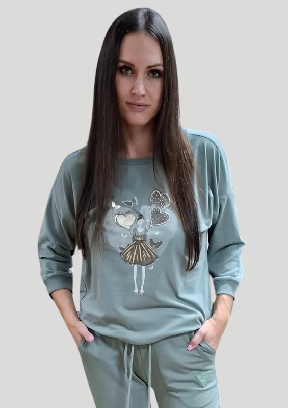 Megi Collection mikina olivová žena. Megi Collection mikina olivová žena.