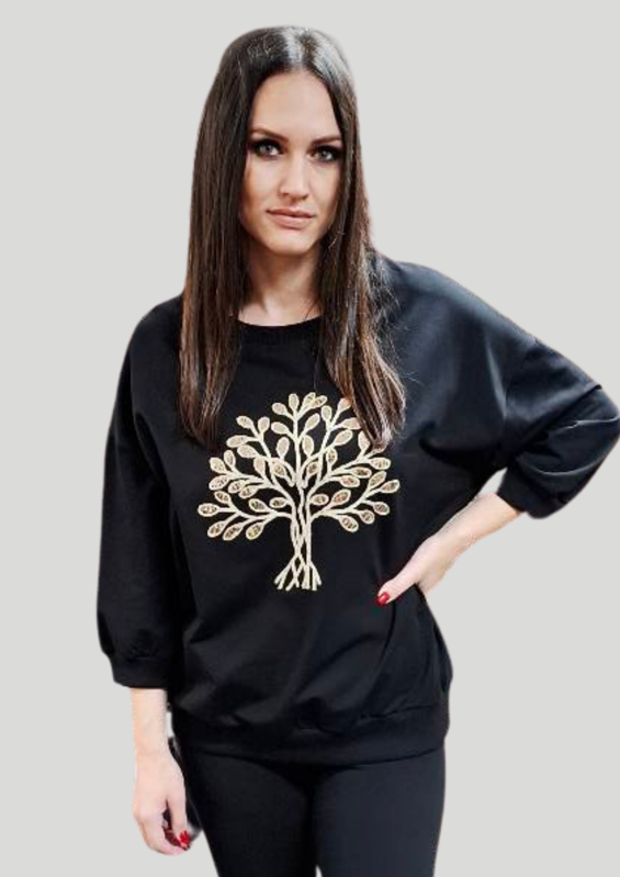 Megi Collection mikina strom života čierna. Megi Collection mikina strom života čierna.