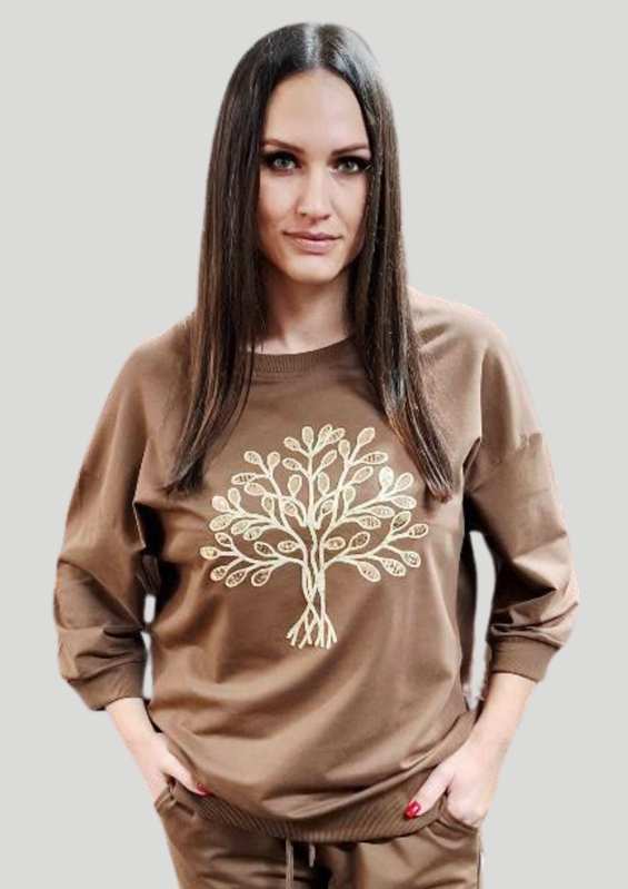 Megi Collection mikina strom života čokoládová. Megi Collection mikina strom života čokoládová.