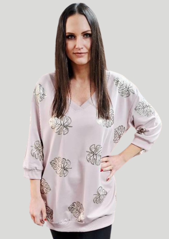 Megi Collection tunika listy lila. Megi Collection tunika listy lila.