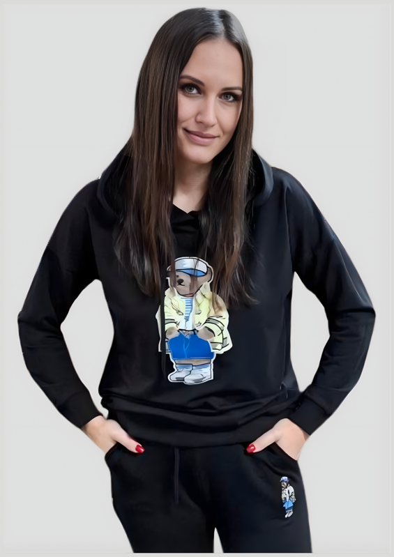 Megi Collection tepláková súprava “maco” čierna.