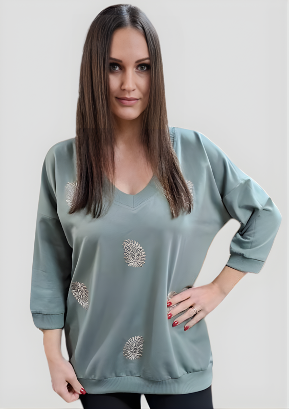 Megi Collection mikina olivová.