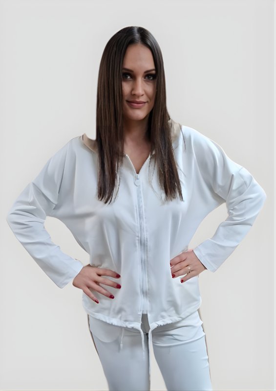 Megi Collection tepláková súprava biela.