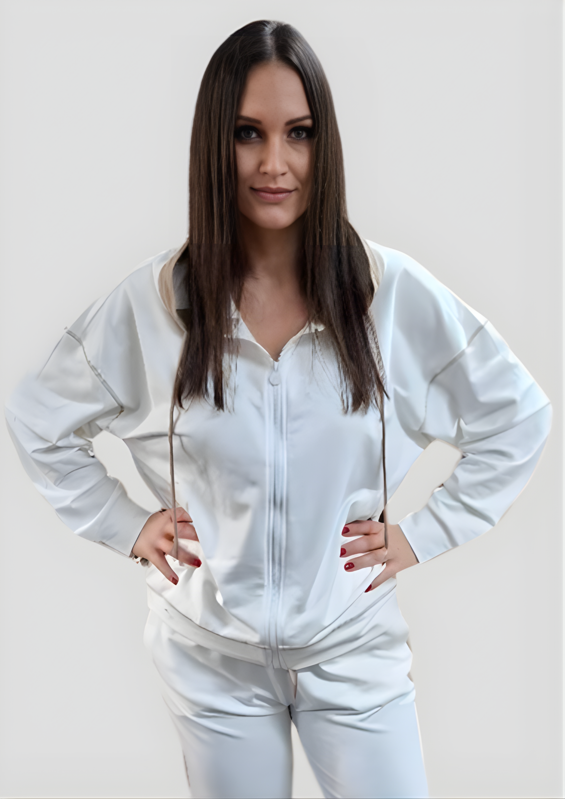 Megi Collection tepláková súprava biela.