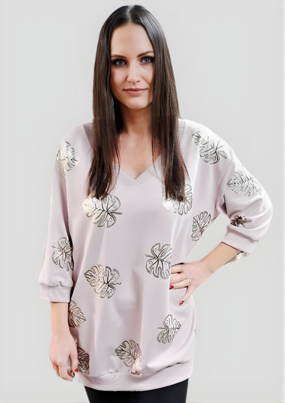 Megi Collection tunika listy lila.