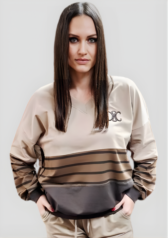 Megi Collection mikina béžová.