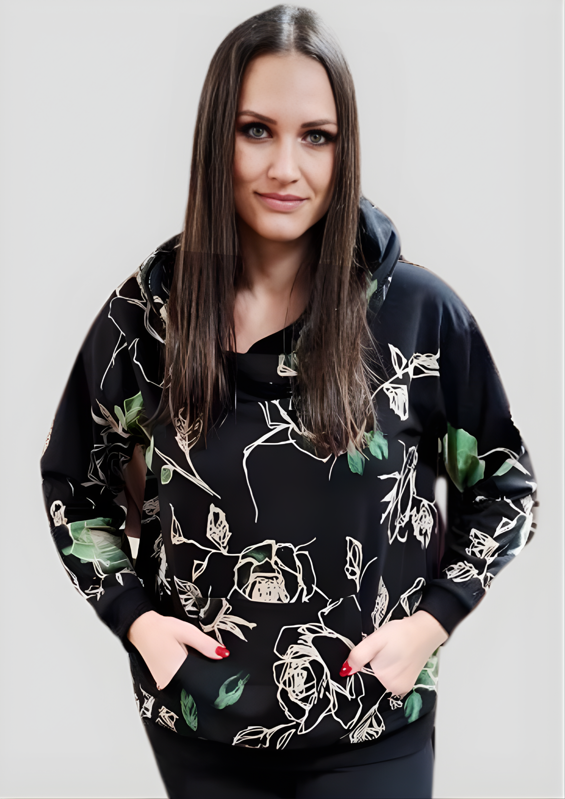 Megi Collection dámska mikina čierna.