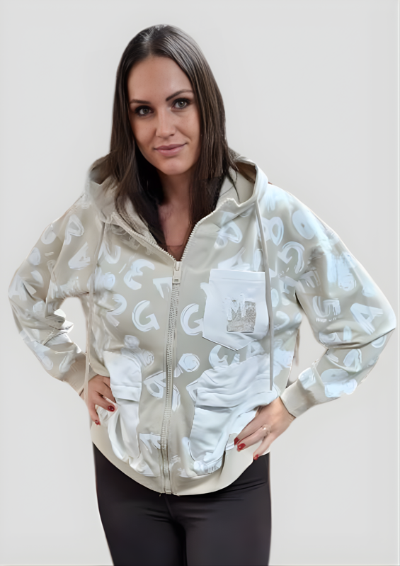 Megi Collection tepláková bunda béžová.