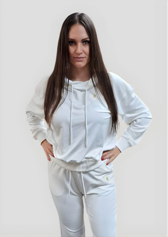 Megi Collection tepláková súprava biela.