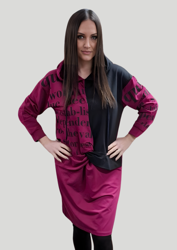 Megi Collection dámske šaty baklažánové.