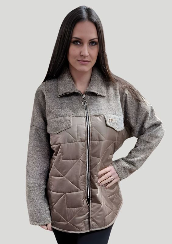 Dámsky kabát FLORA 2 taupe.