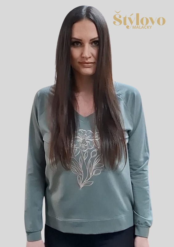 Dámska mikina MEGI zelená. Dámska mikina MEGI zelená.
