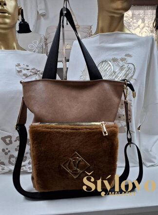 Dámska crossbody kabelka hnedá.