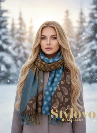 Dámsky šál viacfarebný.