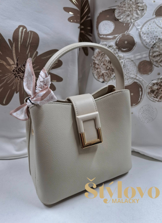 Kabelka "NINA" crossbody smotanová.