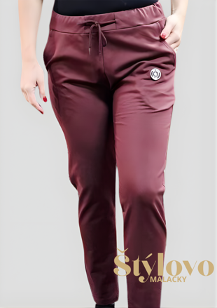 Megi Collection tepláky vínové.