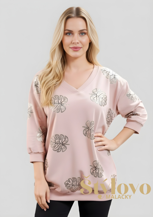 Megi Collection tunika listy púdrová.