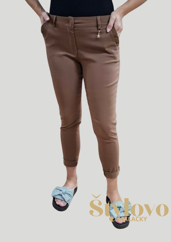Elastické nohavice Norika čokoláda.